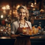 Waitress in duty